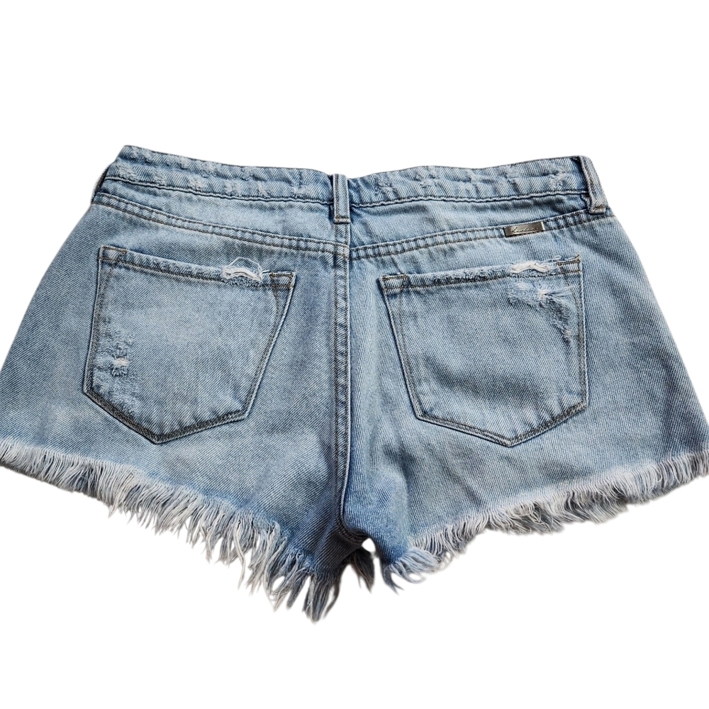 Kancan Presley Boyfriend Frayed Shorts Sz 5 - Picture 3 of 6